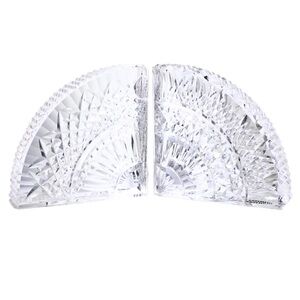 WATERFORD CRYSTAL QUADRANT BOOKENDS